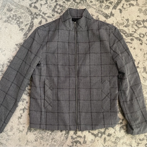 Zara Micro Houndstooth Zip Jacket - Picture 1 of 3